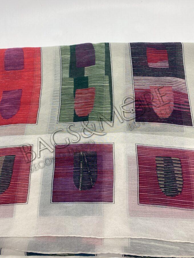 Delvaux carré sjaal 100% silk multicolor