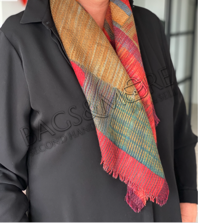 Delvaux Carré sjaal 100% cashmere multicolor