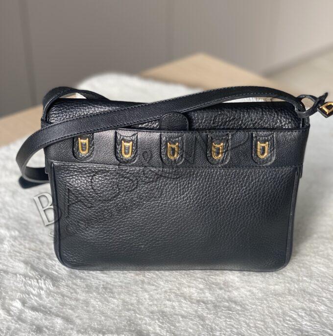 Delvaux Crossbody model Frimaire jumping leather black and Golden hardware