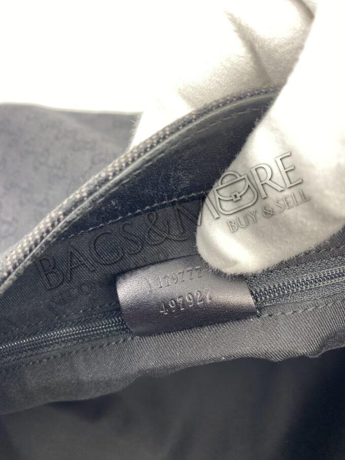 Gucci GG Tote Bag canvas Black and Silver Hardware