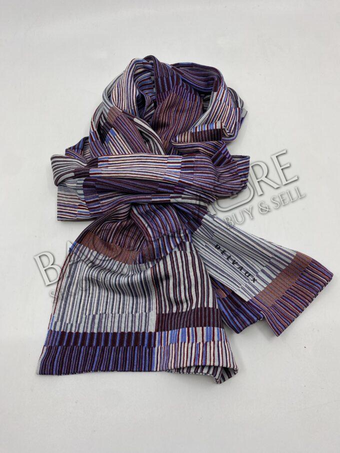 Delvaux 100% zijde sjaal langwerpig vorm tonen paars