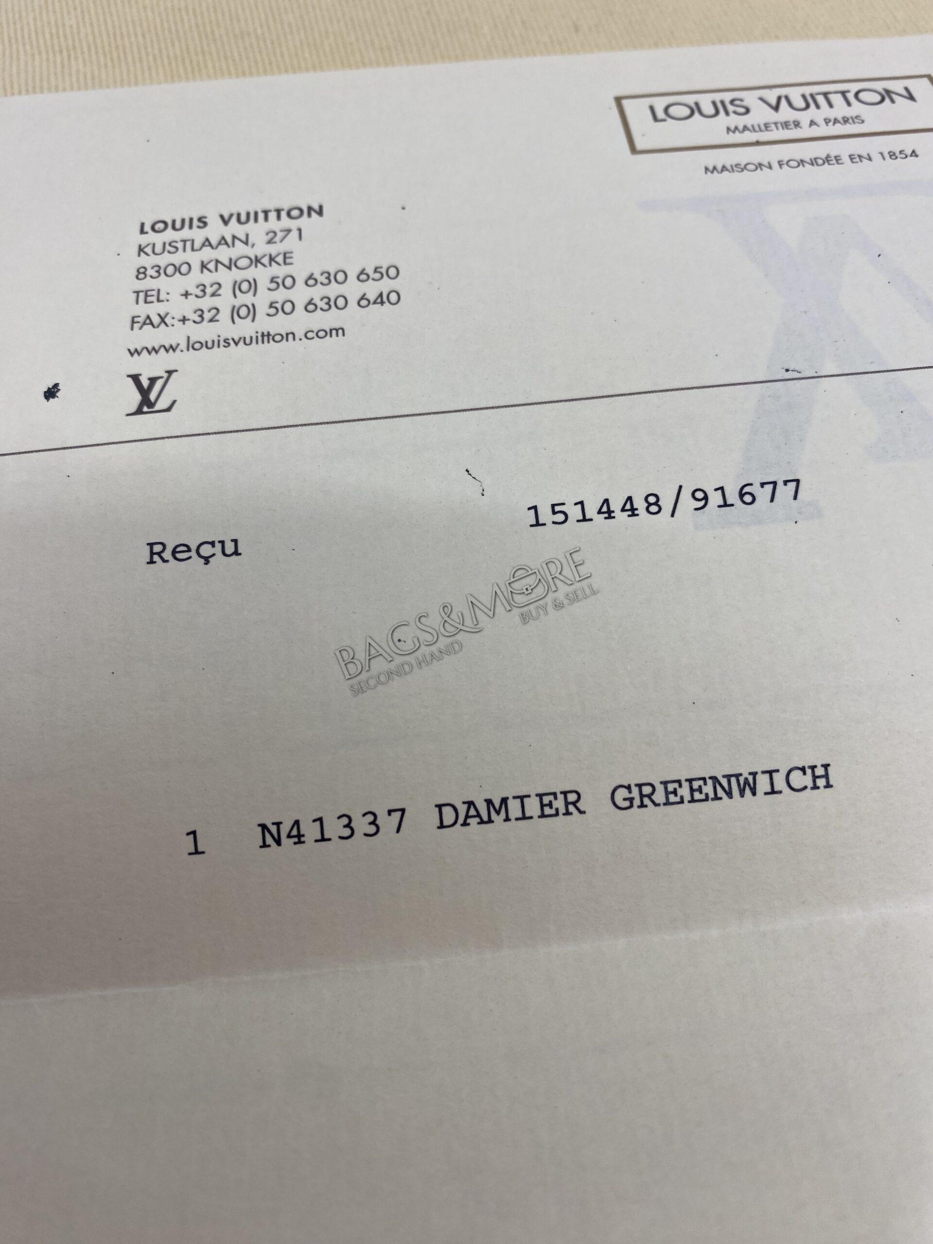 Louis V Handbag Greenwich damier ebene