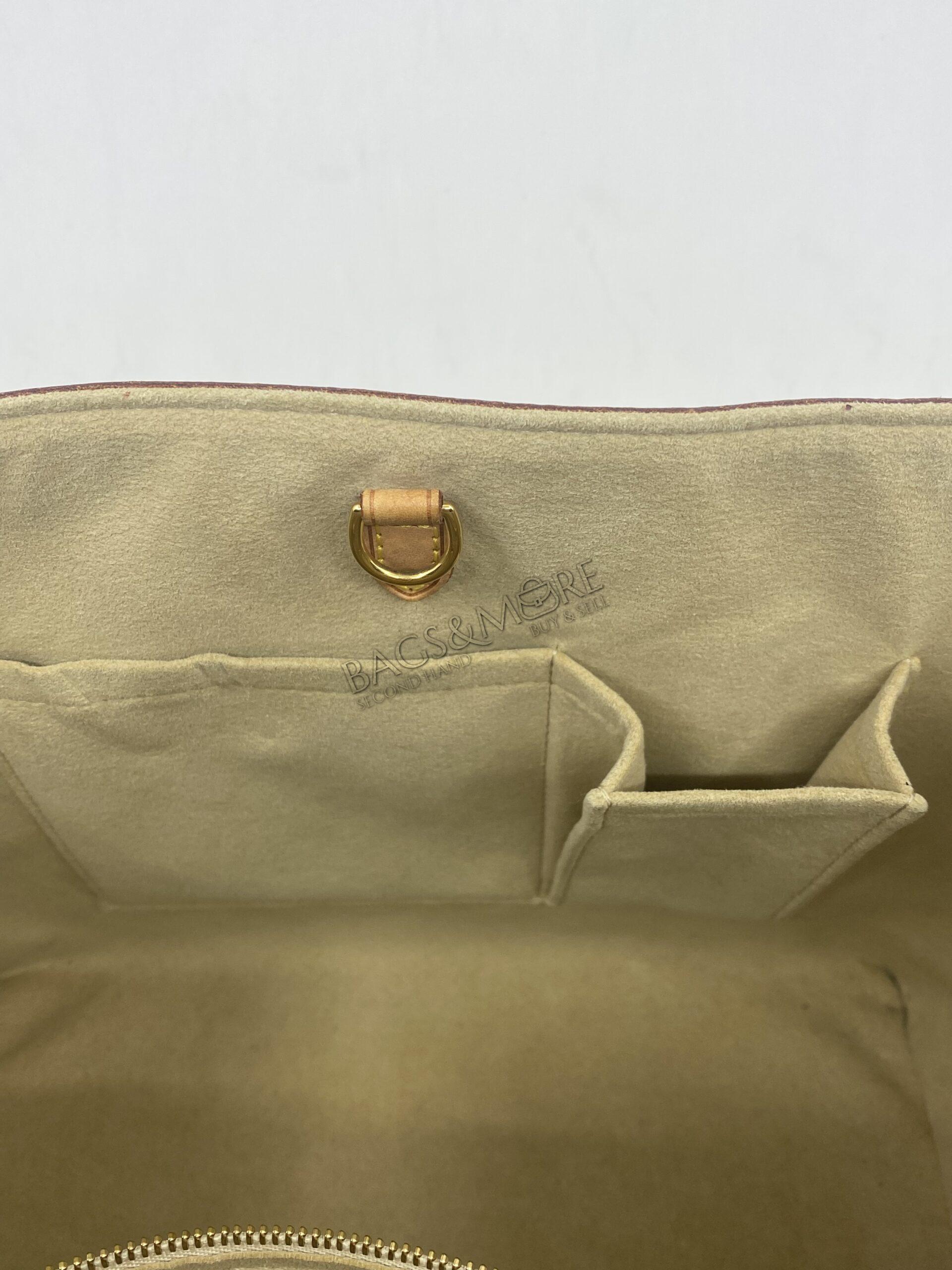 Louis Vuitton Hampstead MM handtas damier azur met golden hardware