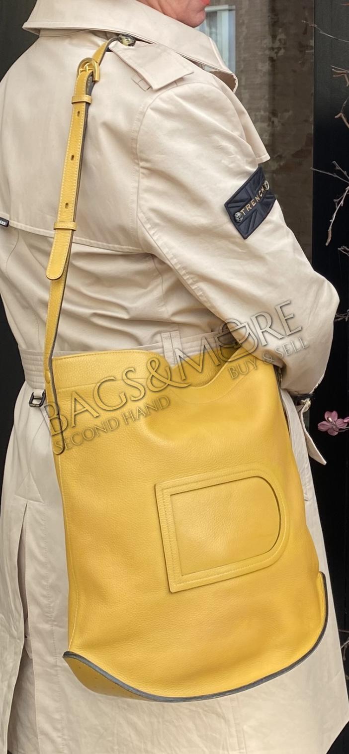 Delvaux pin schoudertas kleur Houblon met goudkleurige hardware PRICE DROP