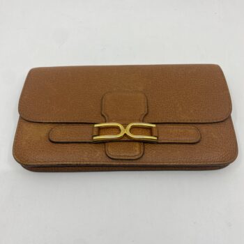 Delvaux PTF Escudo kleur cognac met goudkleurige hardware
