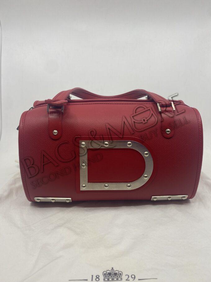 Delvaux Handbag Astrid PM color Rosso with Silver Hardware