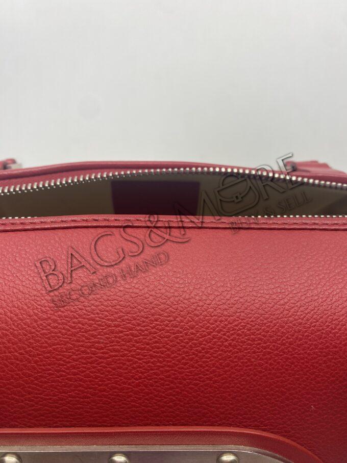 Delvaux Handbag Astrid PM color Rosso with Silver Hardware