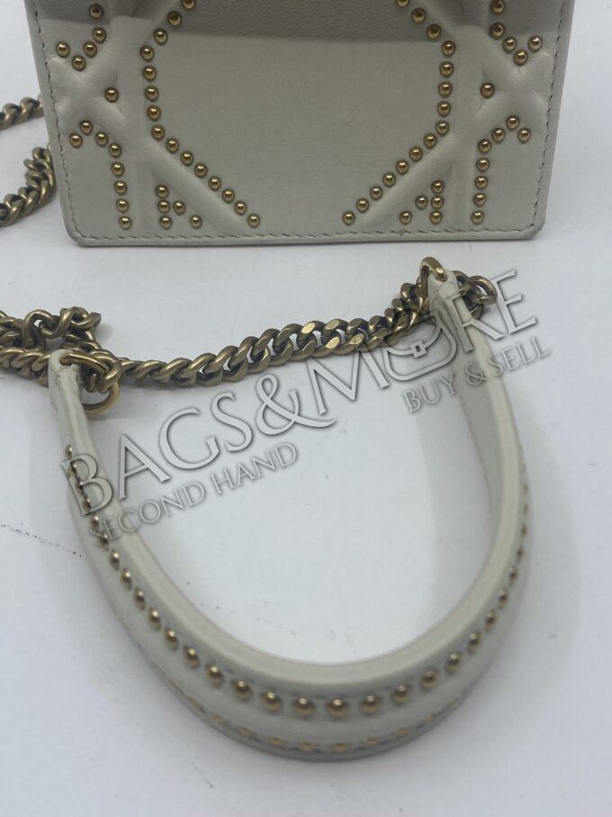 Dior Dioroma Vertical Chain with Golden studs Cross Body Bag
