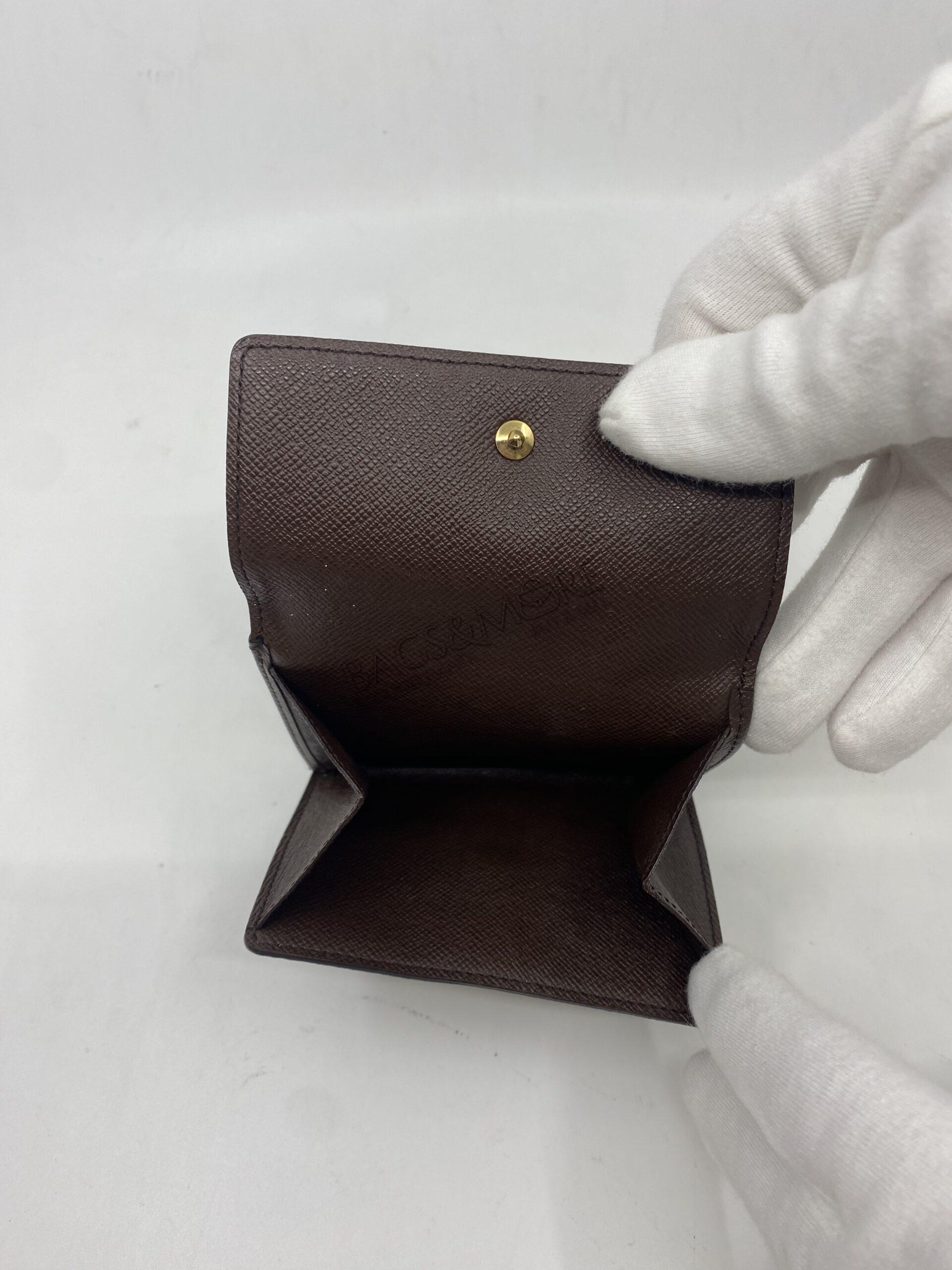 Louis Vuitton PTF monnaie et billet CC damier ebene