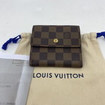 Louis Vuitton PTF monnaie et billet CC damier ebene