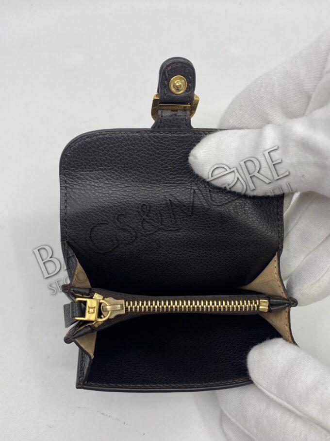 Delvaux PTF Brillant kaartenhouder kleur café met goudkleurige hardware