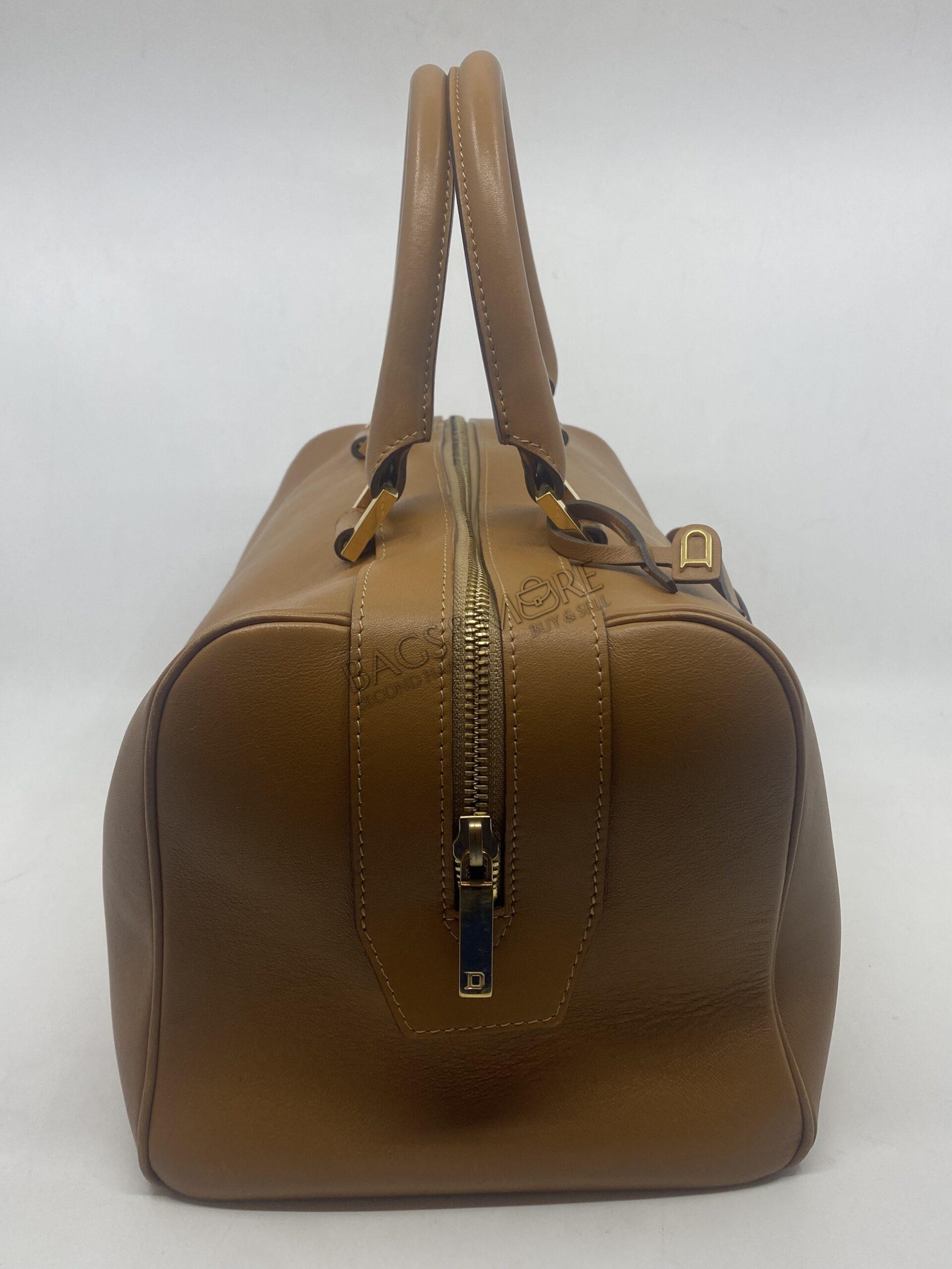 Delvaux Louise Boston Allure leder kleur végétal met goudkleurige hardware