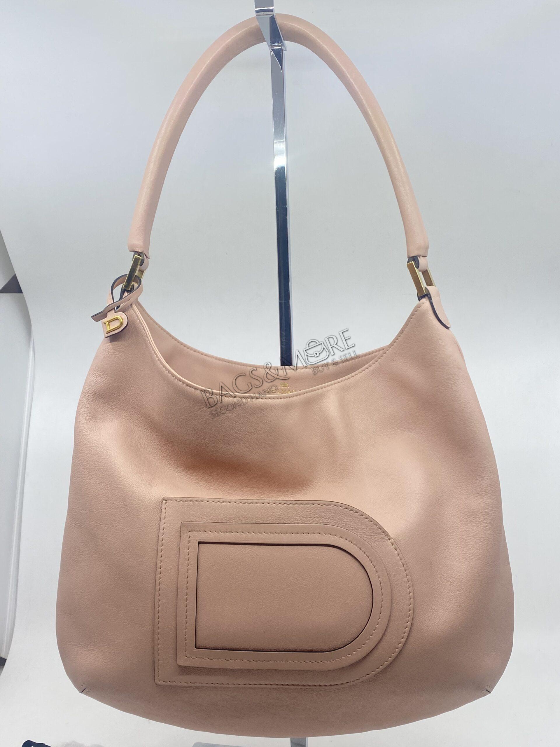 Delvaux Louise PM schoudertas kleur nude en golden hardware