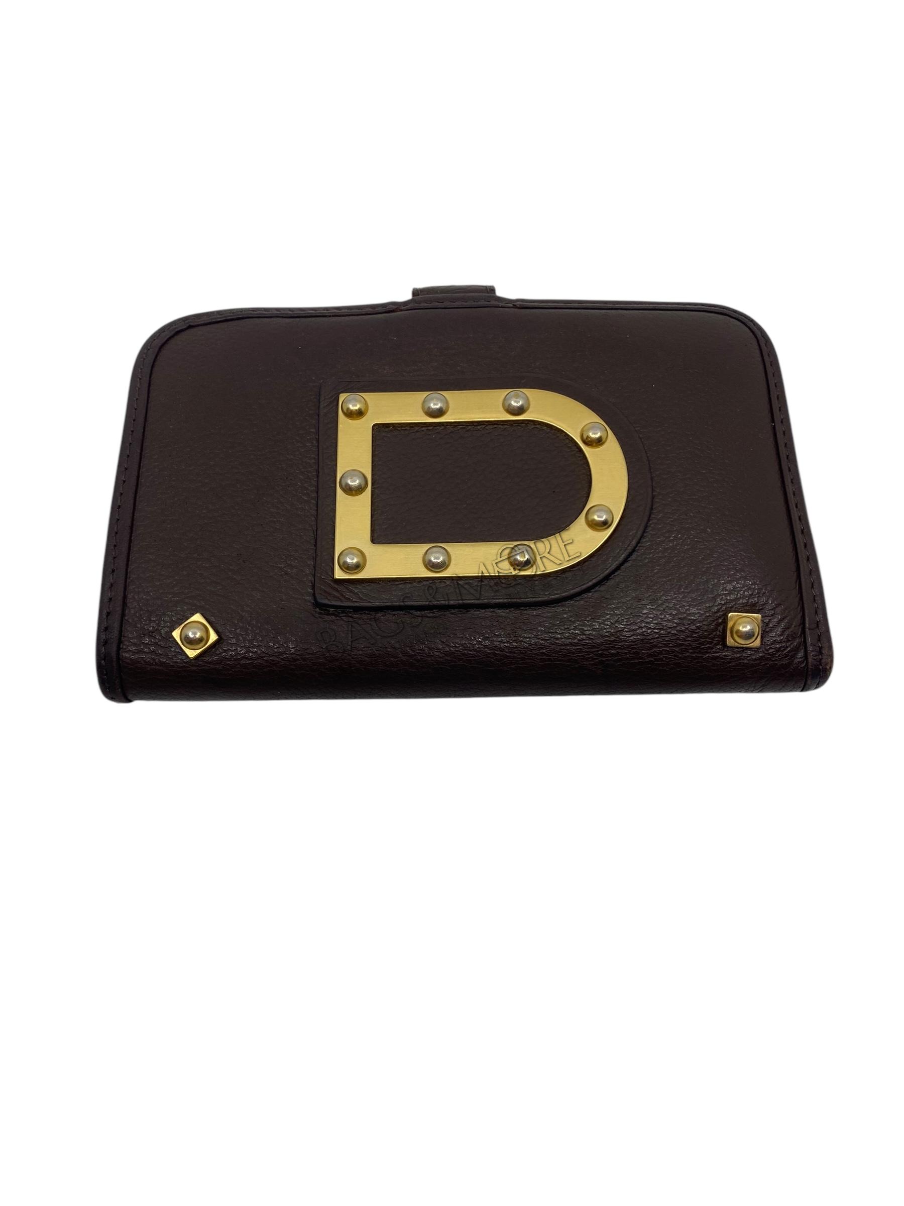 Delvaux PTF Astrid jumping leder kleur café met golden studs