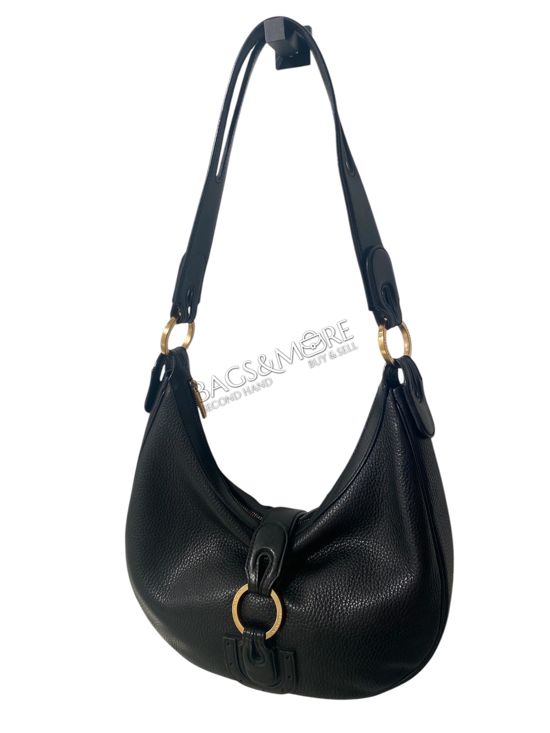 Delvaux Camille kleur zwart jumping leder met geborstelde goudkleurige hardware