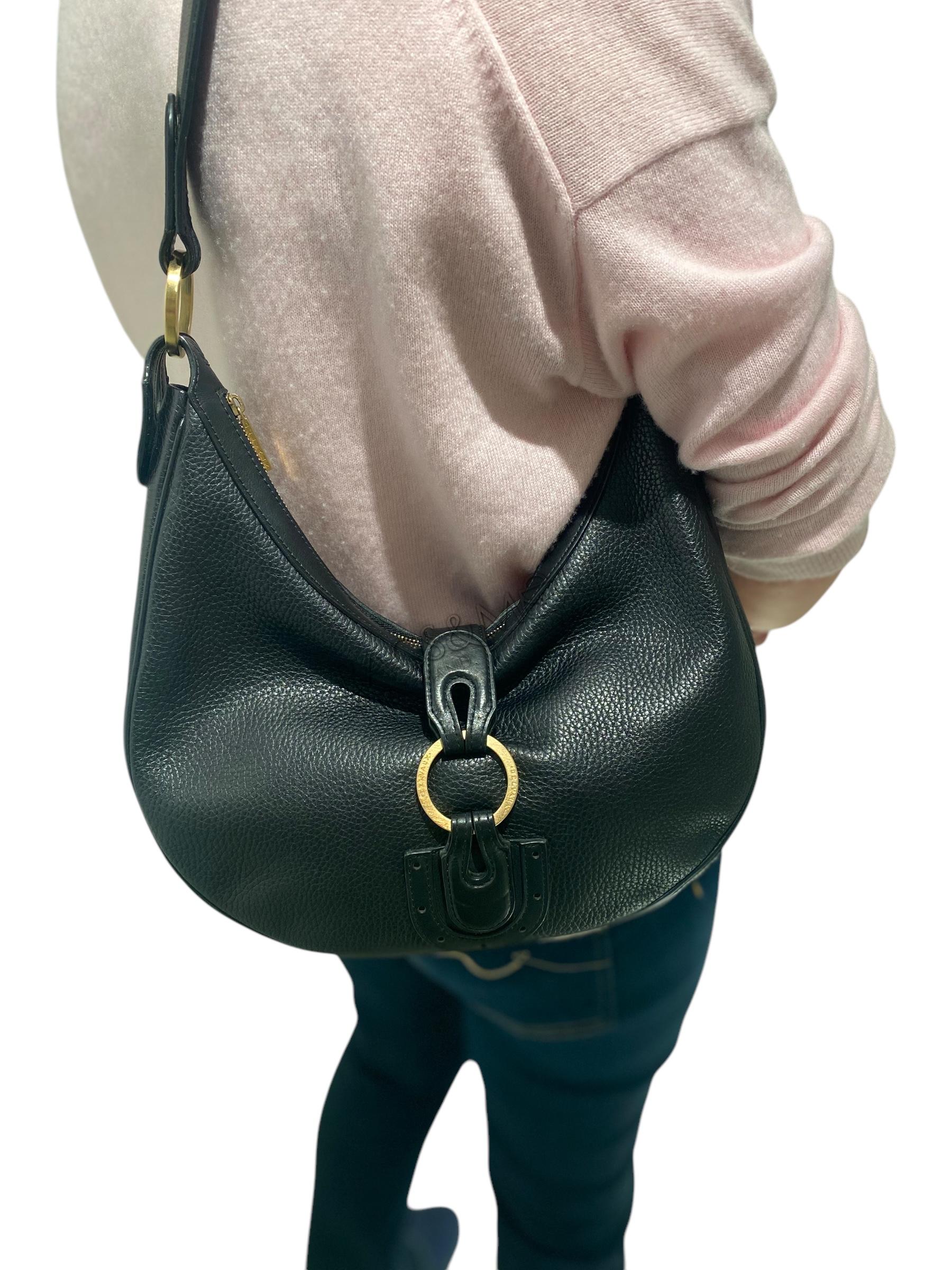 Delvaux Camille kleur zwart jumping leder met geborstelde goudkleurige hardware