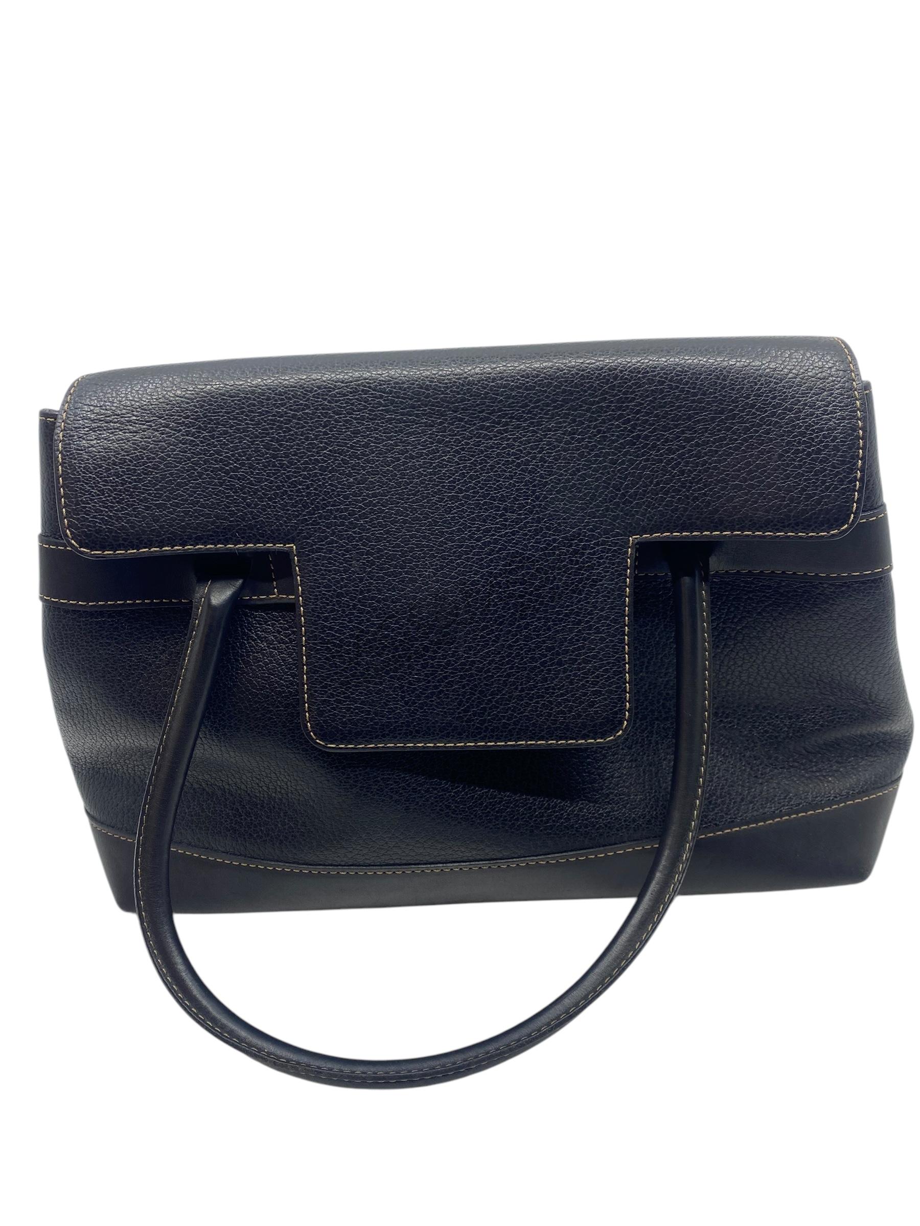 Delvaux Top Handle Bag le dix kleur charbon