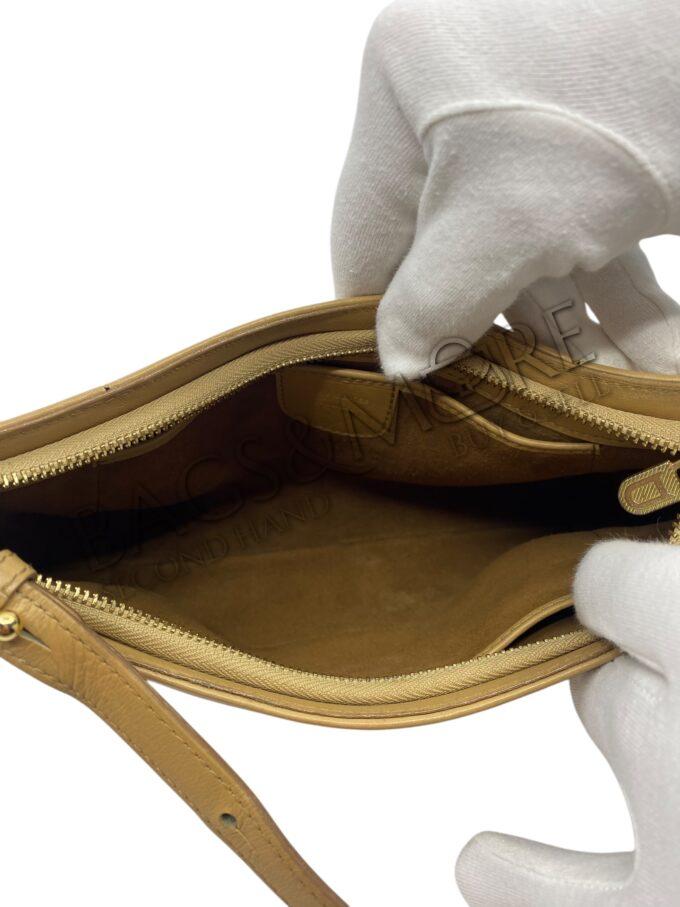 Delvaux schoudertas desir kleur chanvre corvette leder met golden hardware