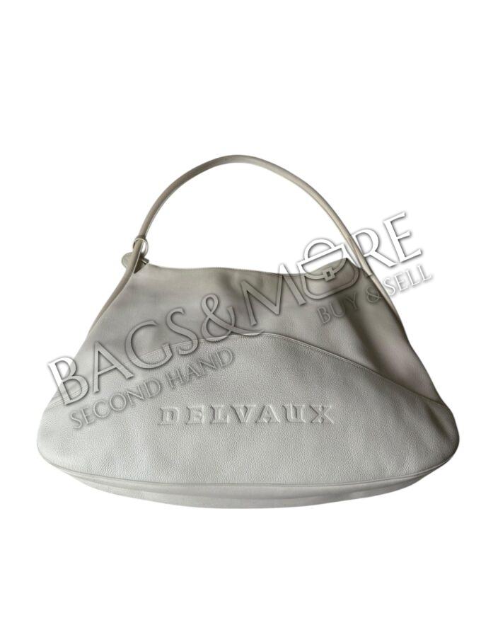 Delvaux schoudertas Lagoon kleur wit lady calf leder