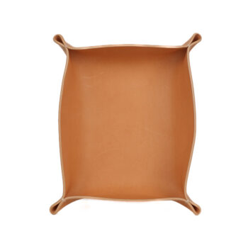 SELECT Vide Poche italiaans twee lagen leder kleur nude 18 x 14 x 3.5