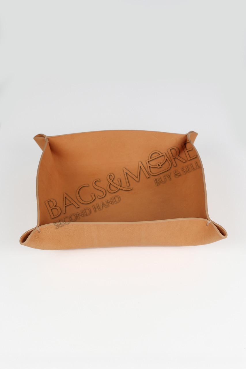 SELECT Vide Poche Italiaans twee lagen leder kleur nude 20x20x4