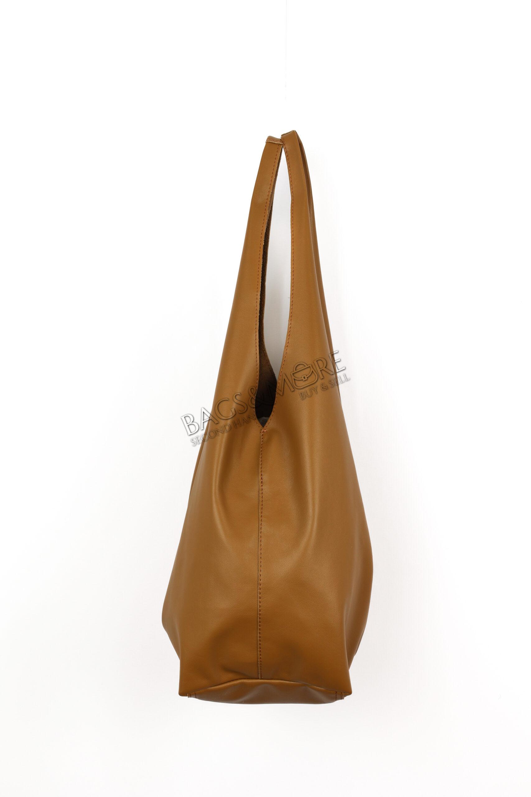 OROYAT schoudertas glad leder kleur mosterd (afneembare extra rits pochette)