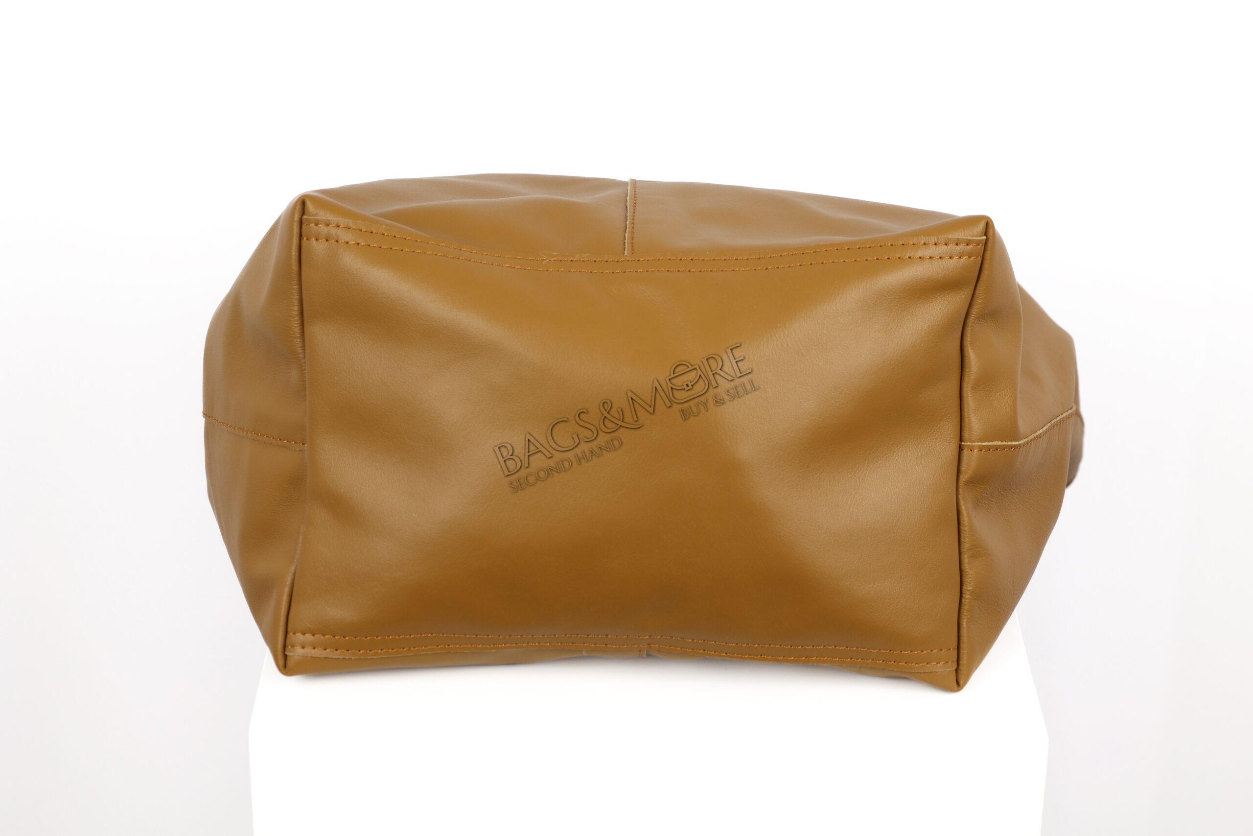 OROYAT schoudertas glad leder kleur mosterd (afneembare extra rits pochette)