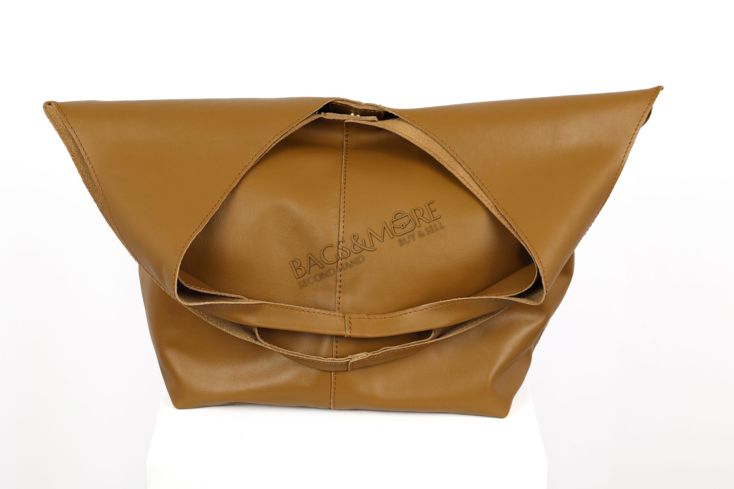 OROYAT schoudertas glad leder kleur mosterd (afneembare extra rits pochette)