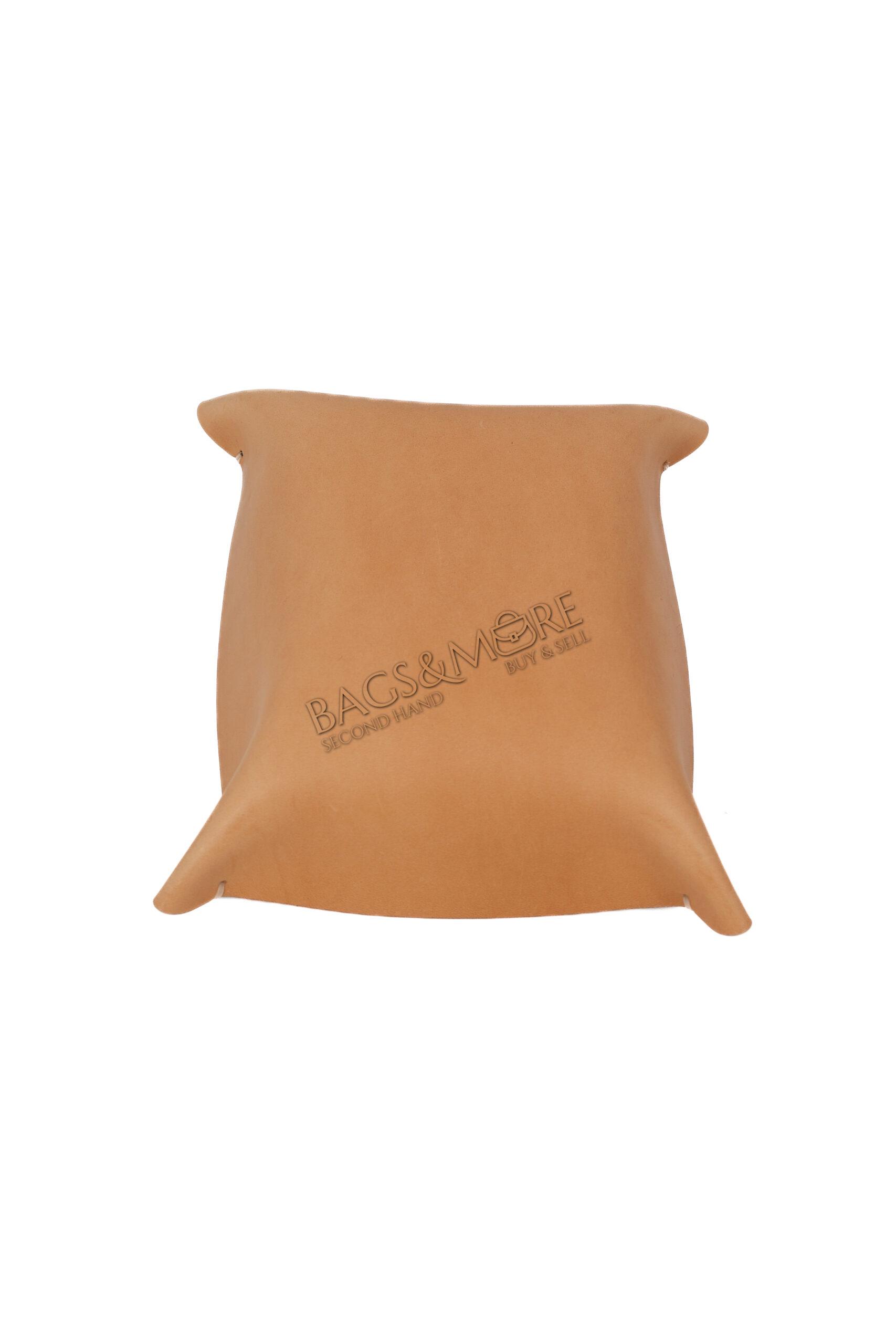 SELECT Vide Poche 2 lagen Italiaans leder en bicolor marron en nude 18x14x3.5