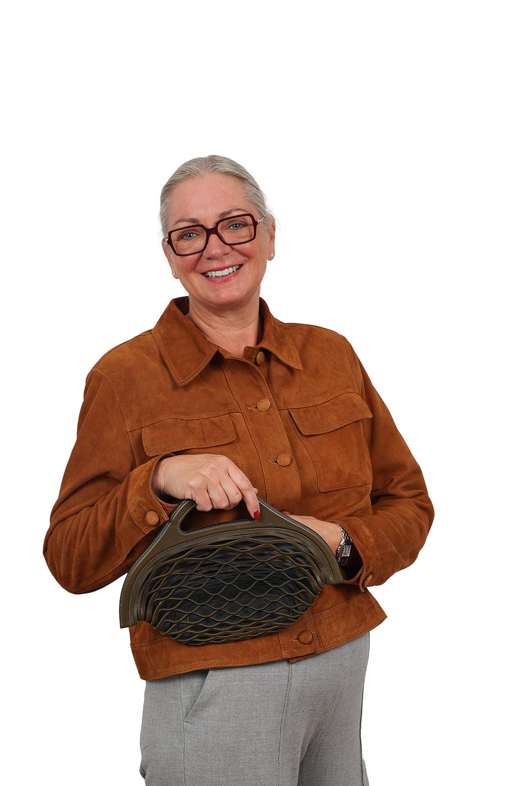 Delvaux Kaisin “Basket Bag” – Kaki / Zwart