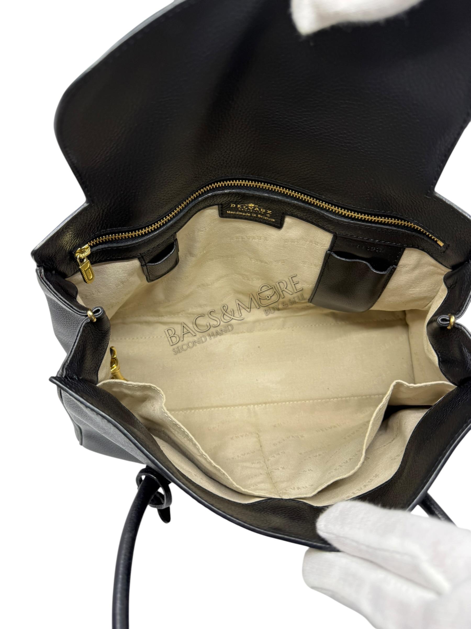 Delvaux schoudertas Brillant jumping leder kleur zwart met goudkleurige hardware (een UITERST zeldzaam item)