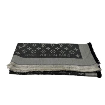 Louis Vuitton carré MNG sjaal grijs-zwart 140 x 140