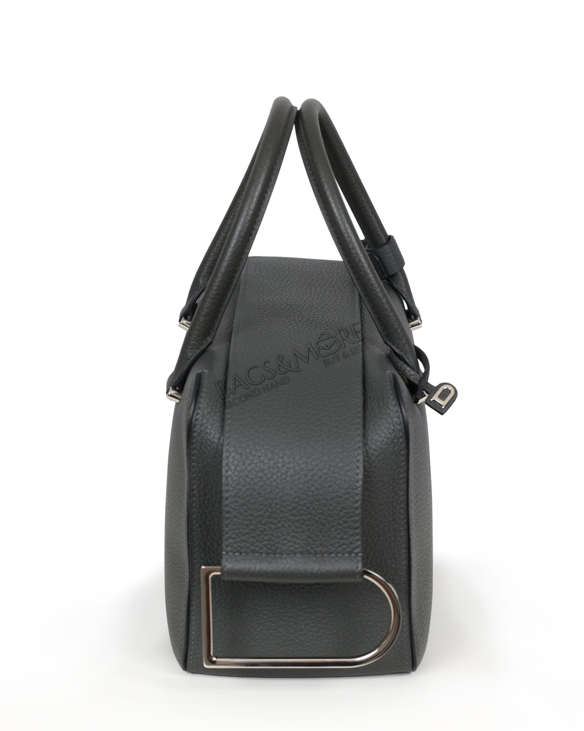 Delvaux Cool Box MM taurillon soft leer kleur smoke - grijs