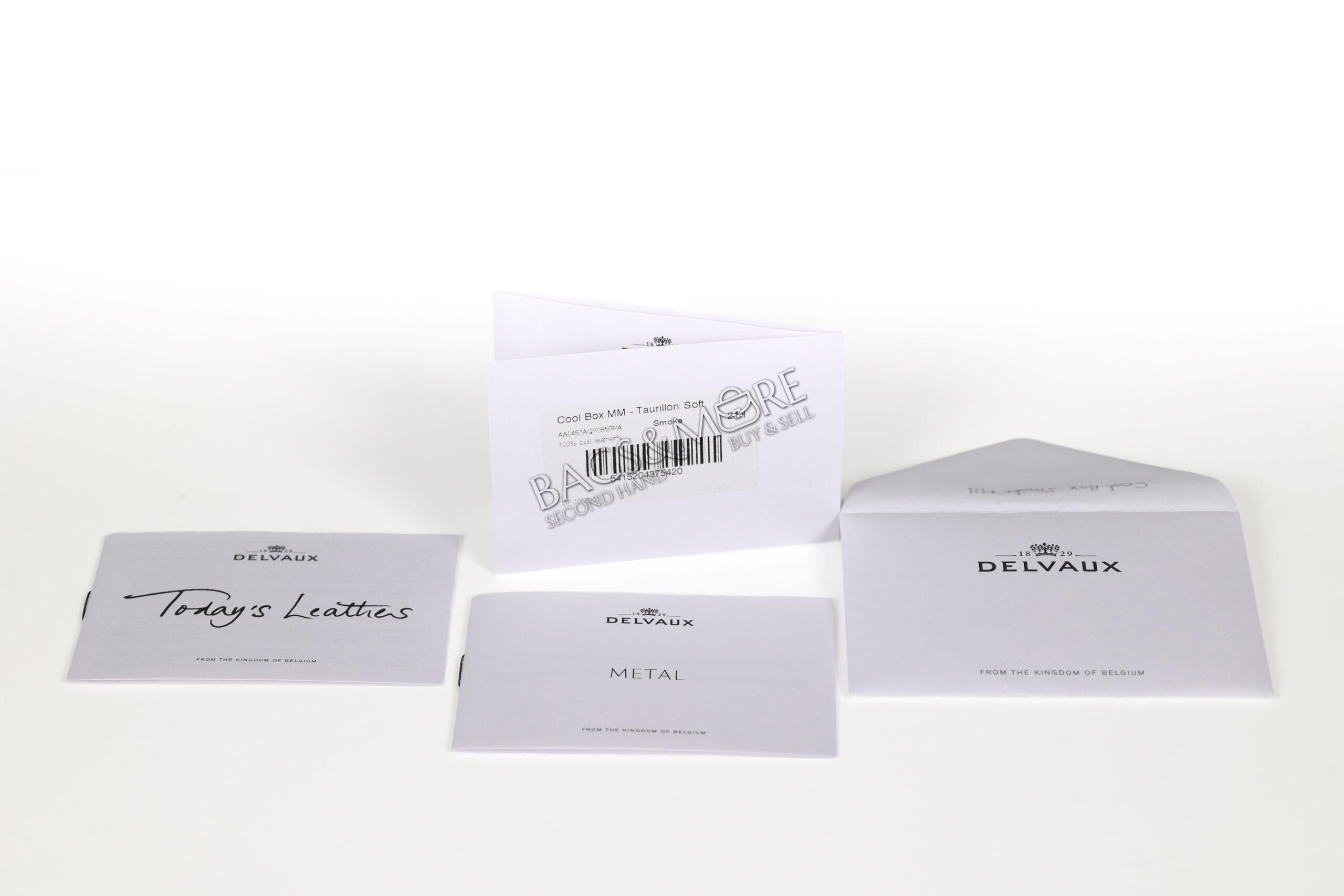 Delvaux Cool Box MM taurillon soft leer kleur smoke - grijs