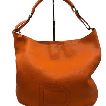 Delvaux Louise GM kleur jumping leer kleur oranje goudkleurige hardware