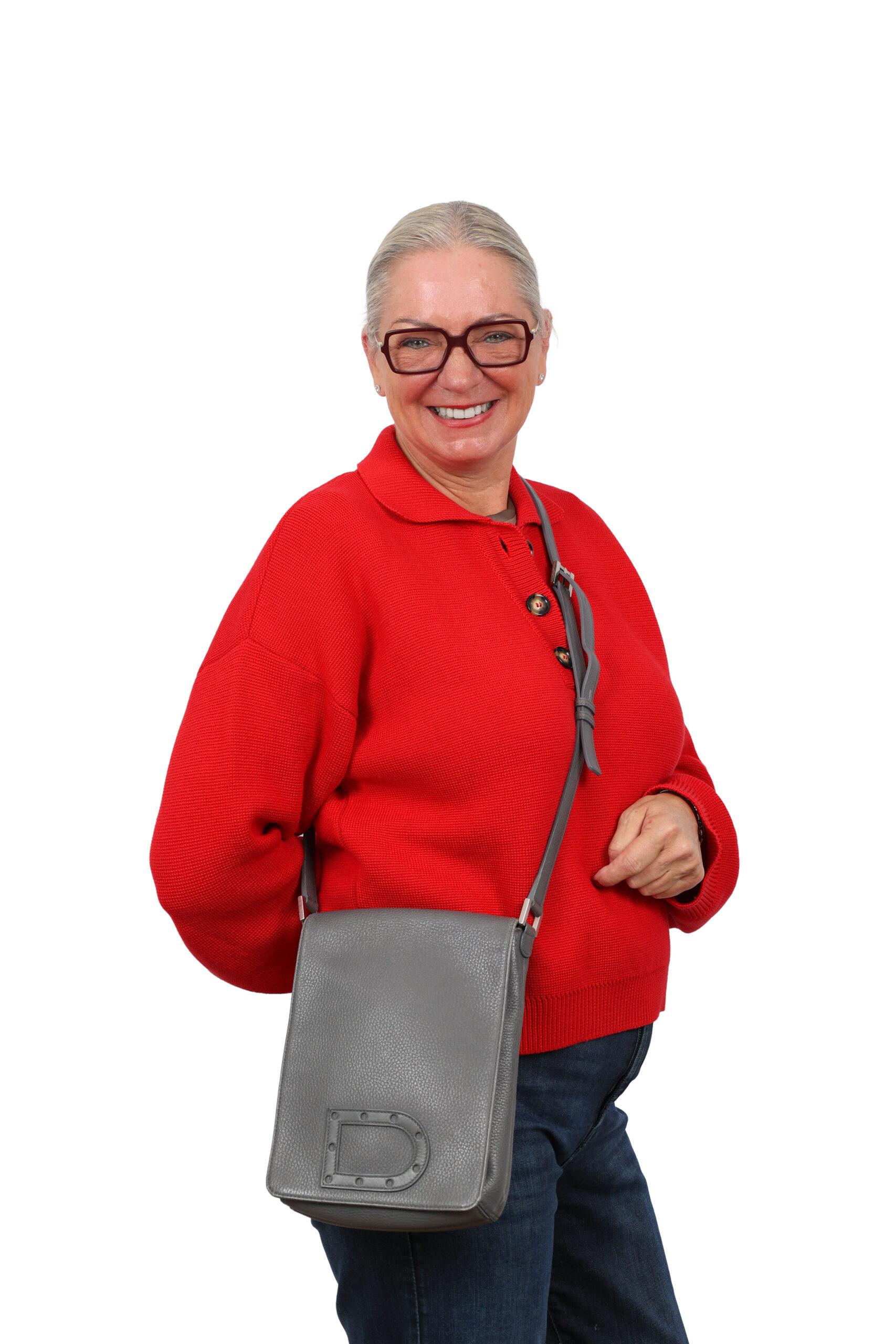 Delvaux Louise Baudrier Cross body kleur niagara jumping leer