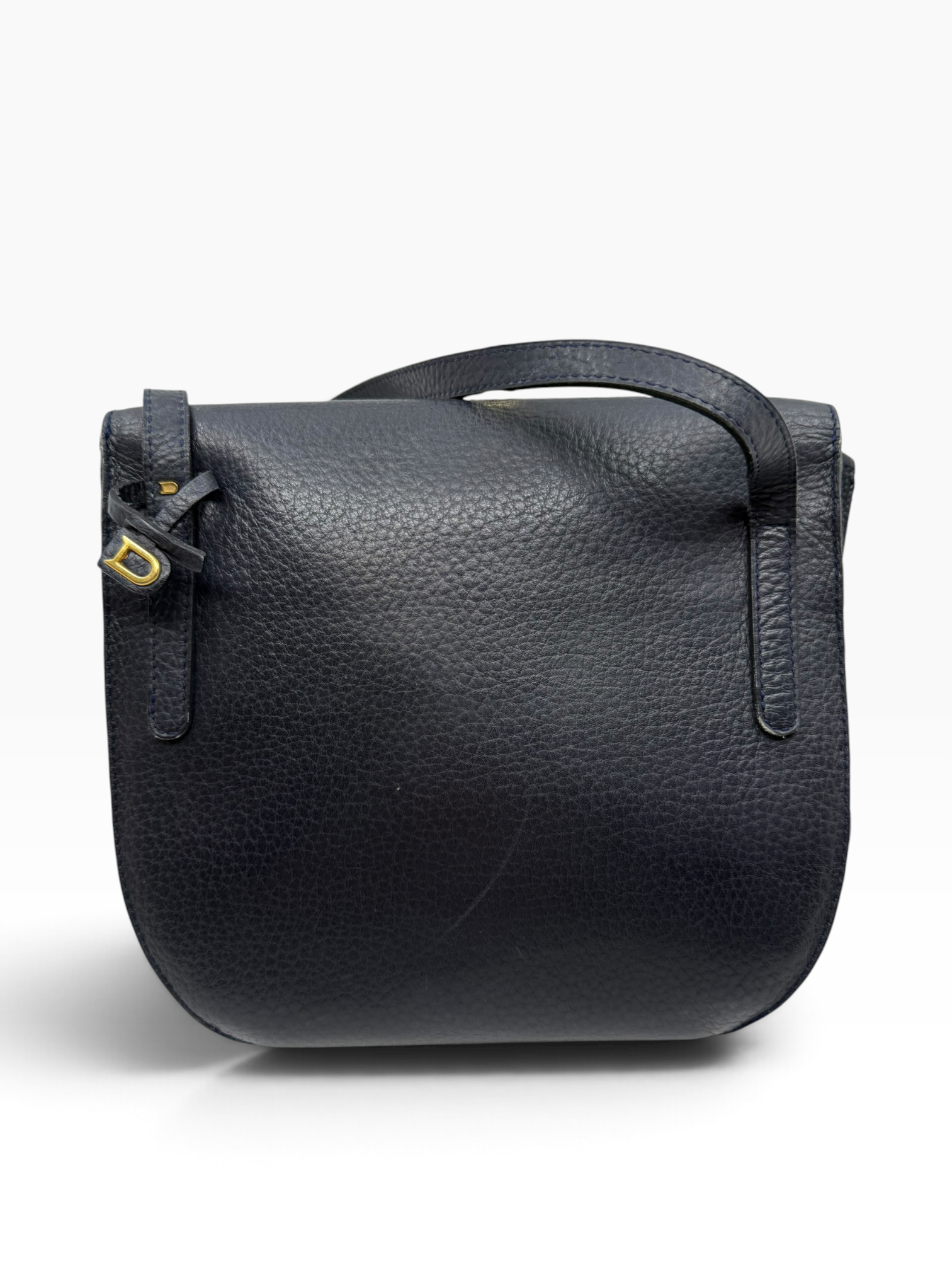Delvaux Listrac PM TDC marine blauw jumping calf