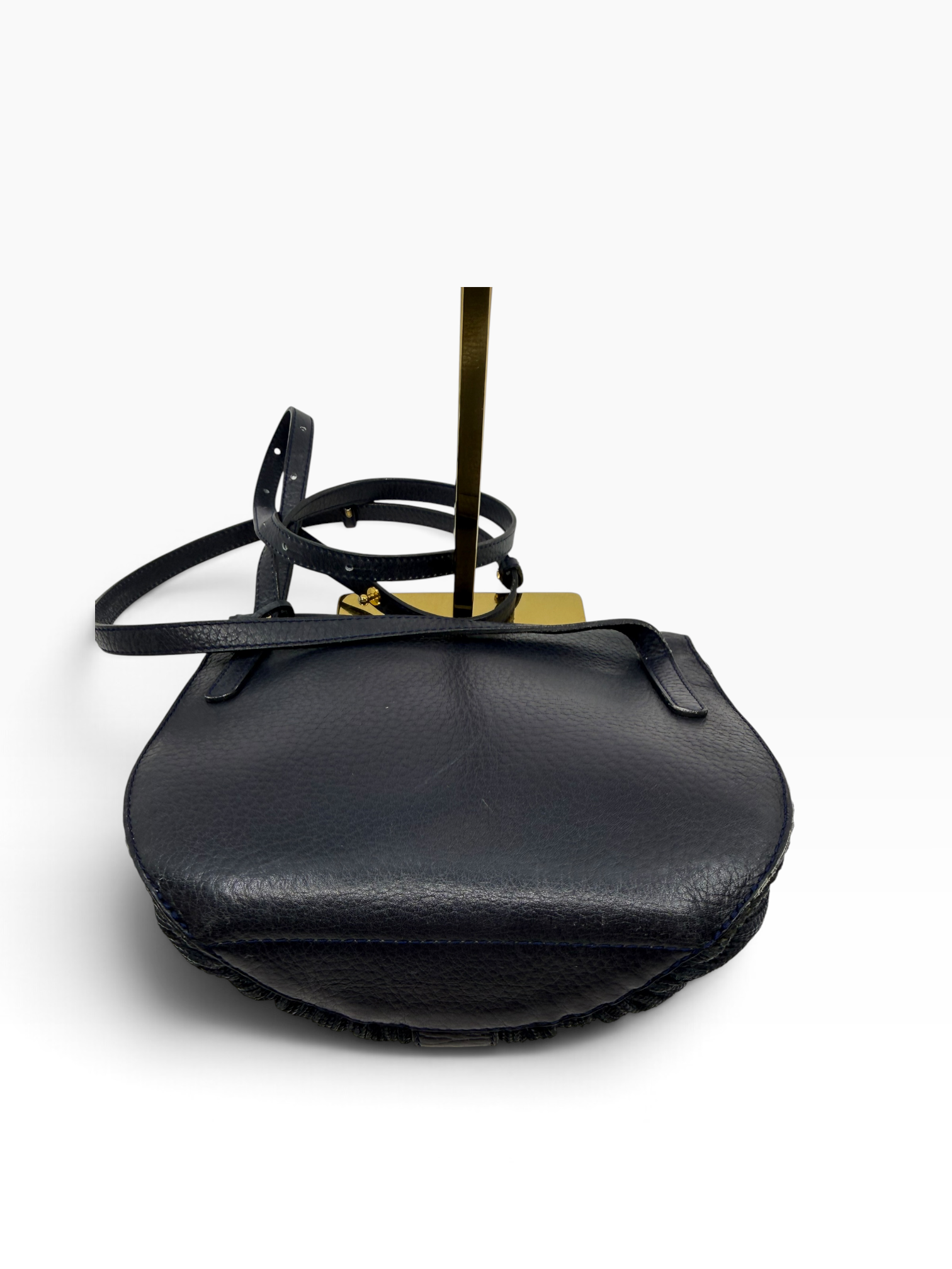 Delvaux Listrac PM TDC marine blauw jumping calf