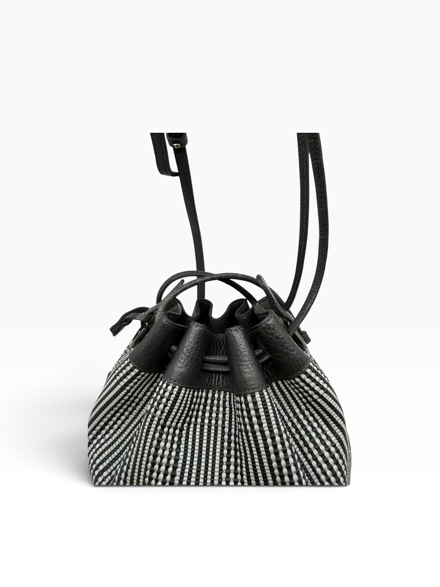 Delvaux Tabarin PM – Jumping Calf – bicolor lichtgrijs & zwart