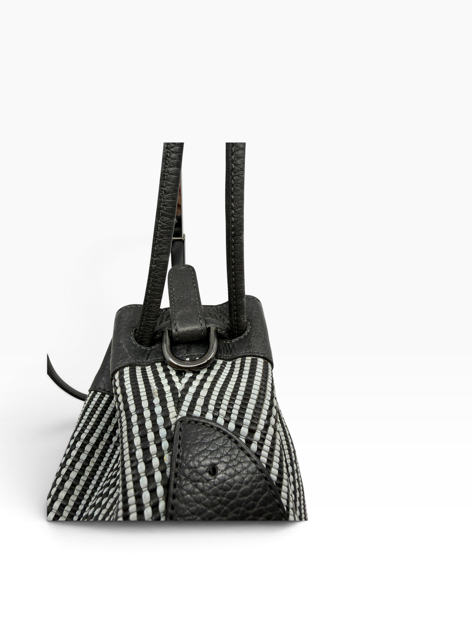 Delvaux Tabarin PM – Jumping Calf – bicolor lichtgrijs & zwart