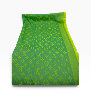 Louis Vuitton carré MNG sjaal bleu jaune fluo 140 x 140 cm NIEUWSTAAT