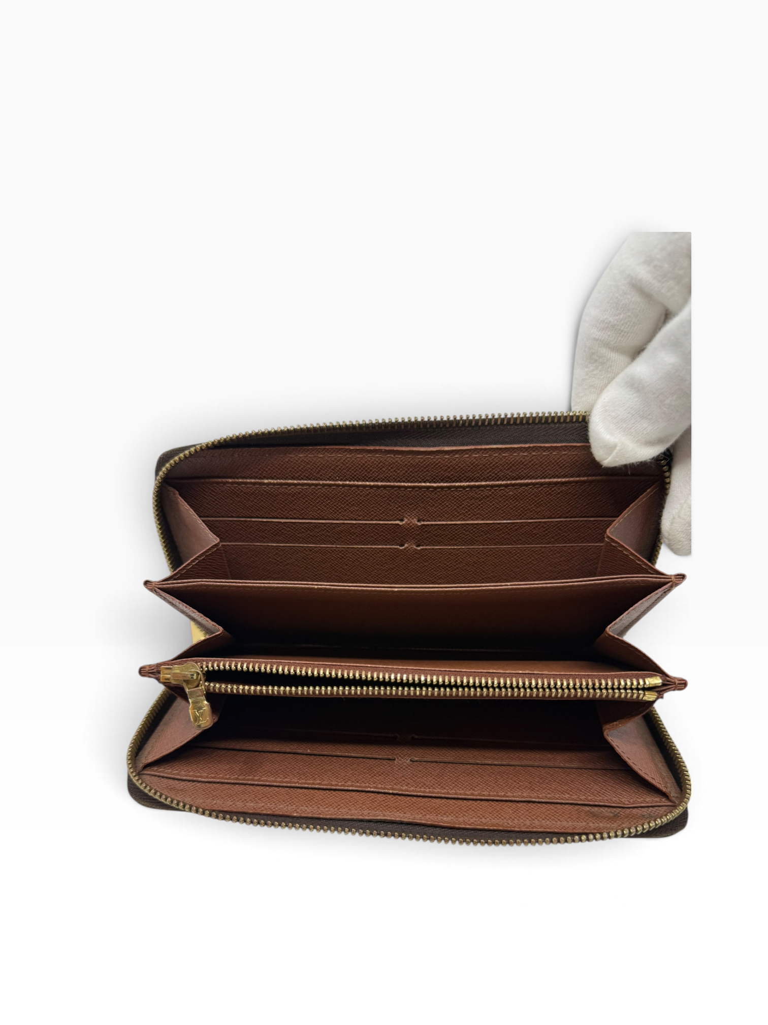 Louis Vuitton Zippy Wallet MNG met goudkleurige hardware