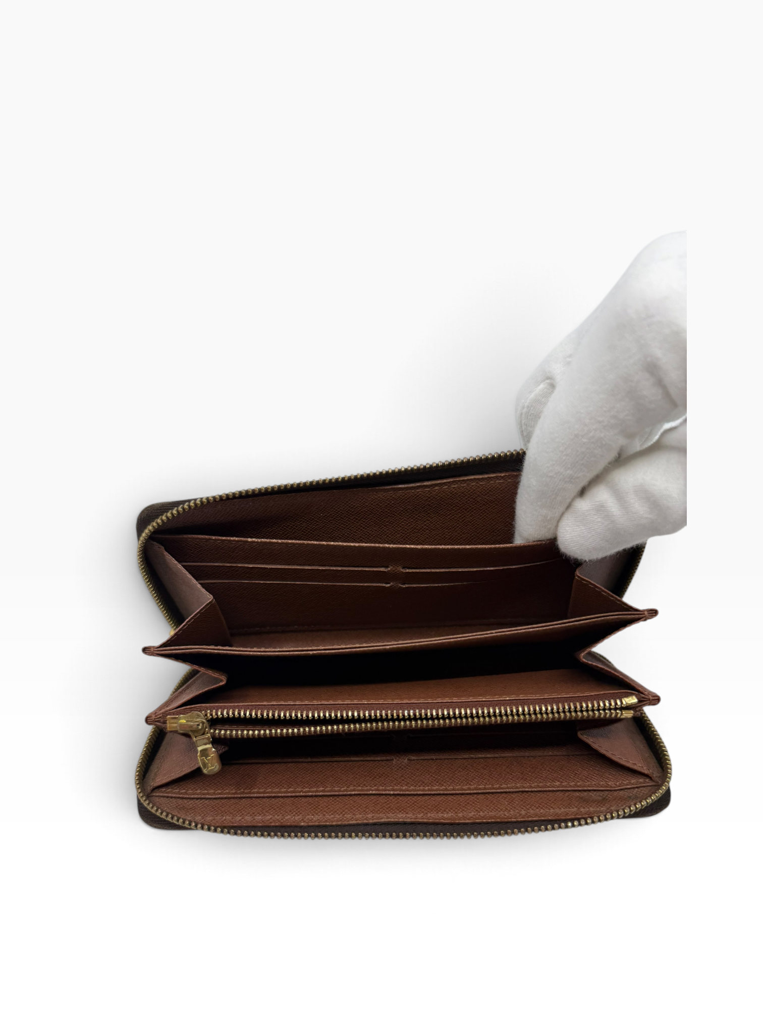 Louis Vuitton Zippy Wallet MNG met goudkleurige hardware