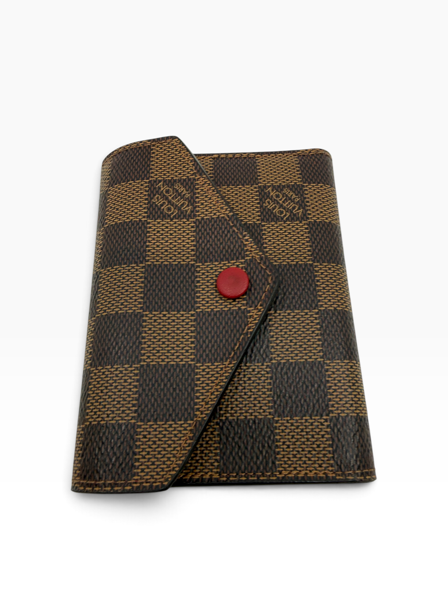 Louis Vuitton PTF Victorine damier ebene met rode accenten