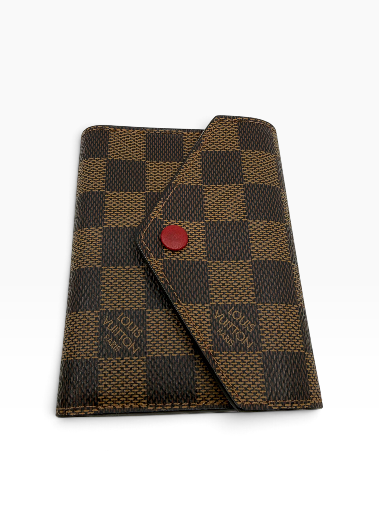 Louis Vuitton PTF Victorine damier ebene met rode accenten