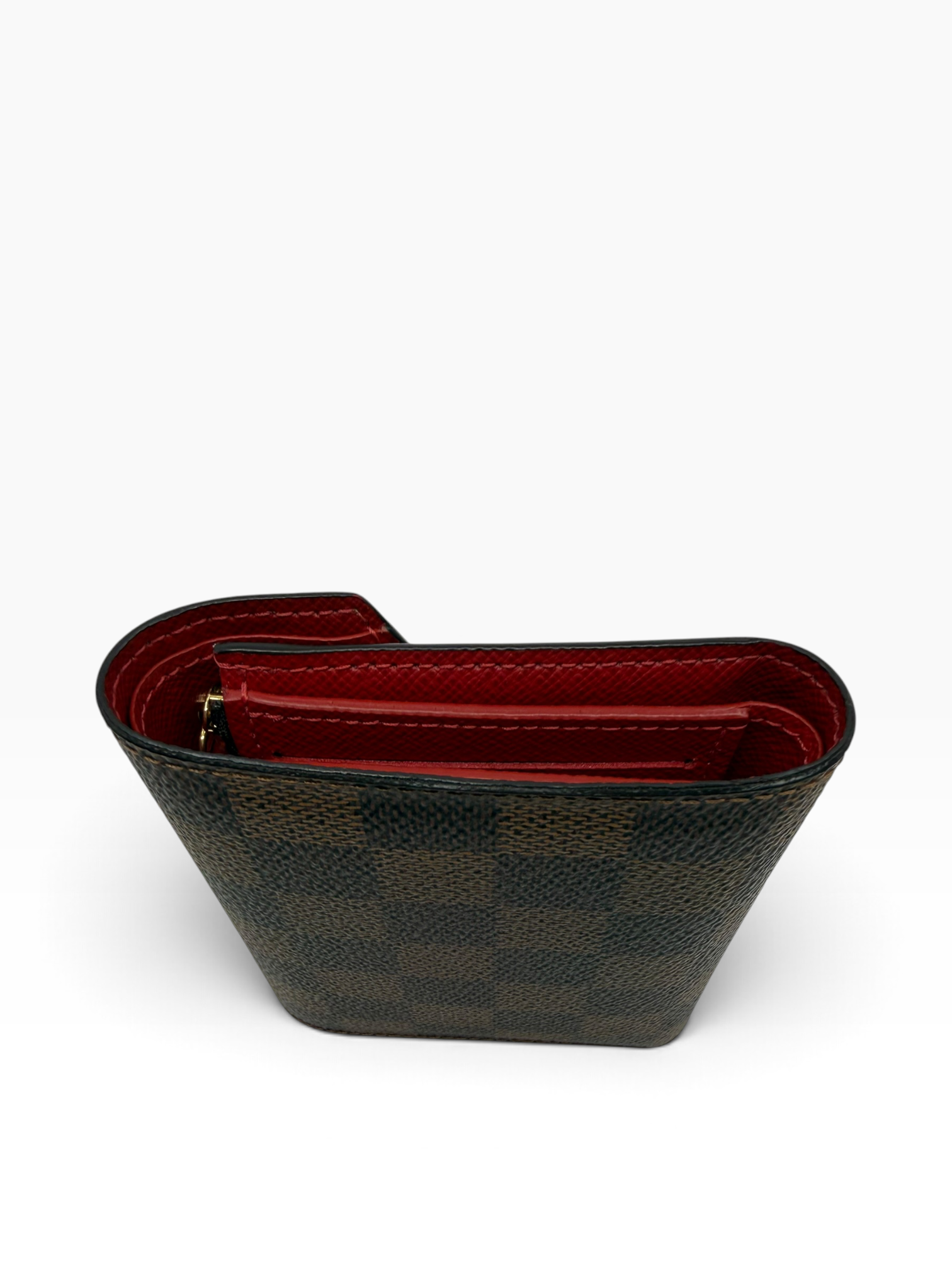 Louis Vuitton PTF Victorine damier ebene met rode accenten